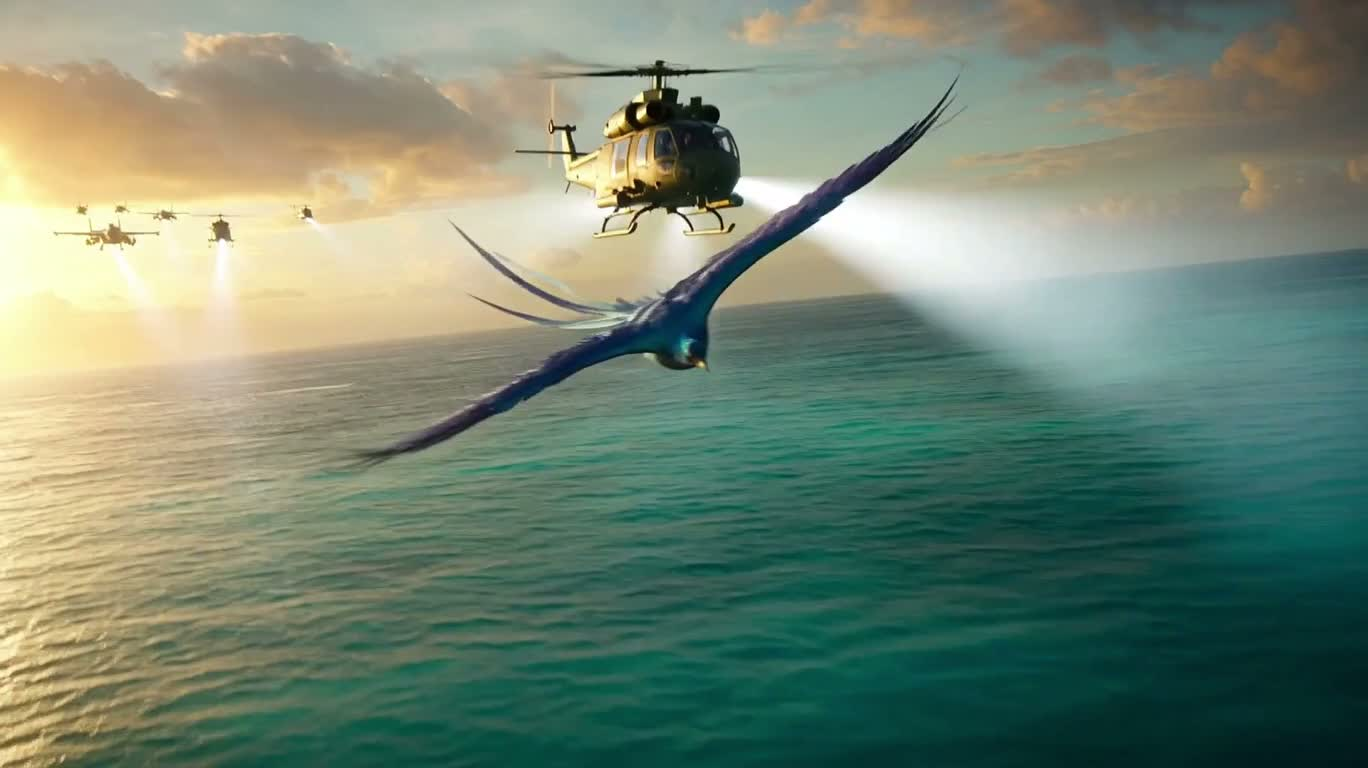 Azure Sea Phantom Birds: Island Transformation