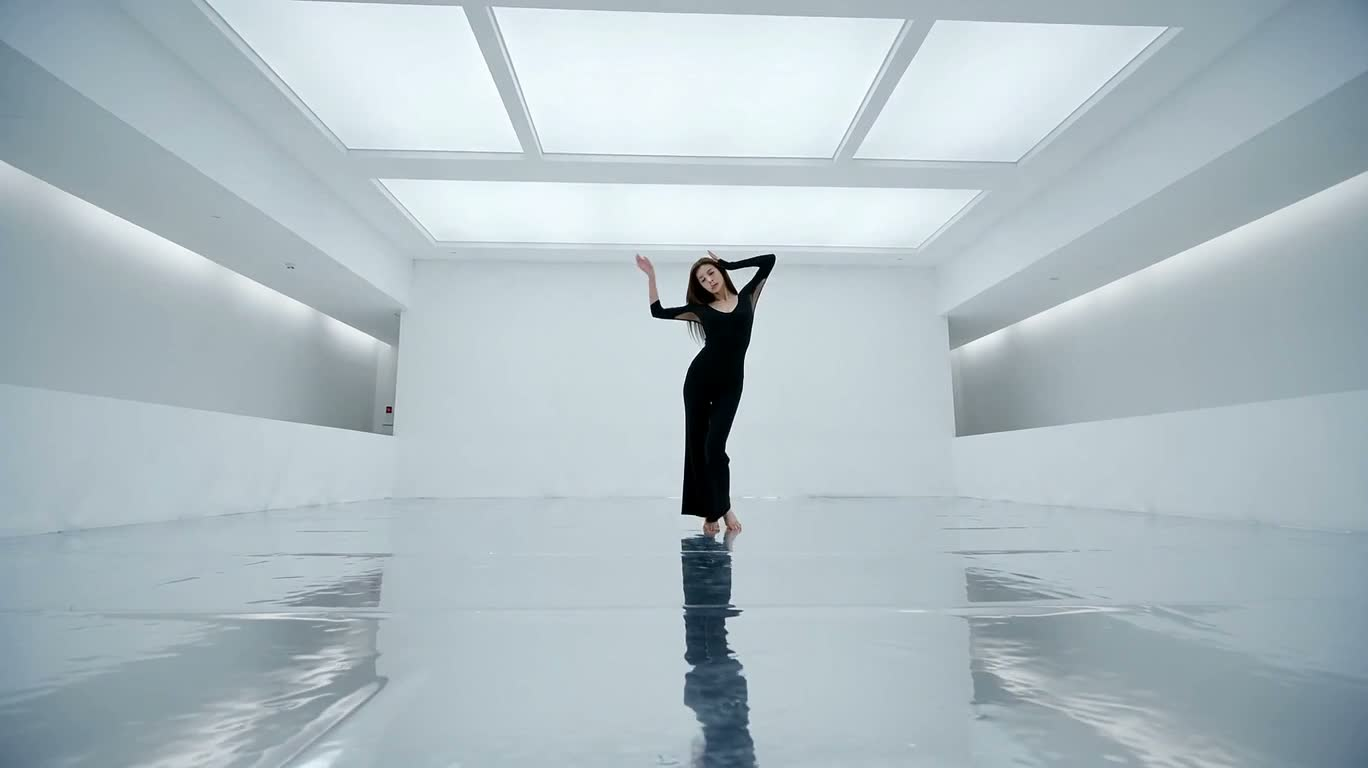 Danseur extraterrestre dans la galerie des glaces