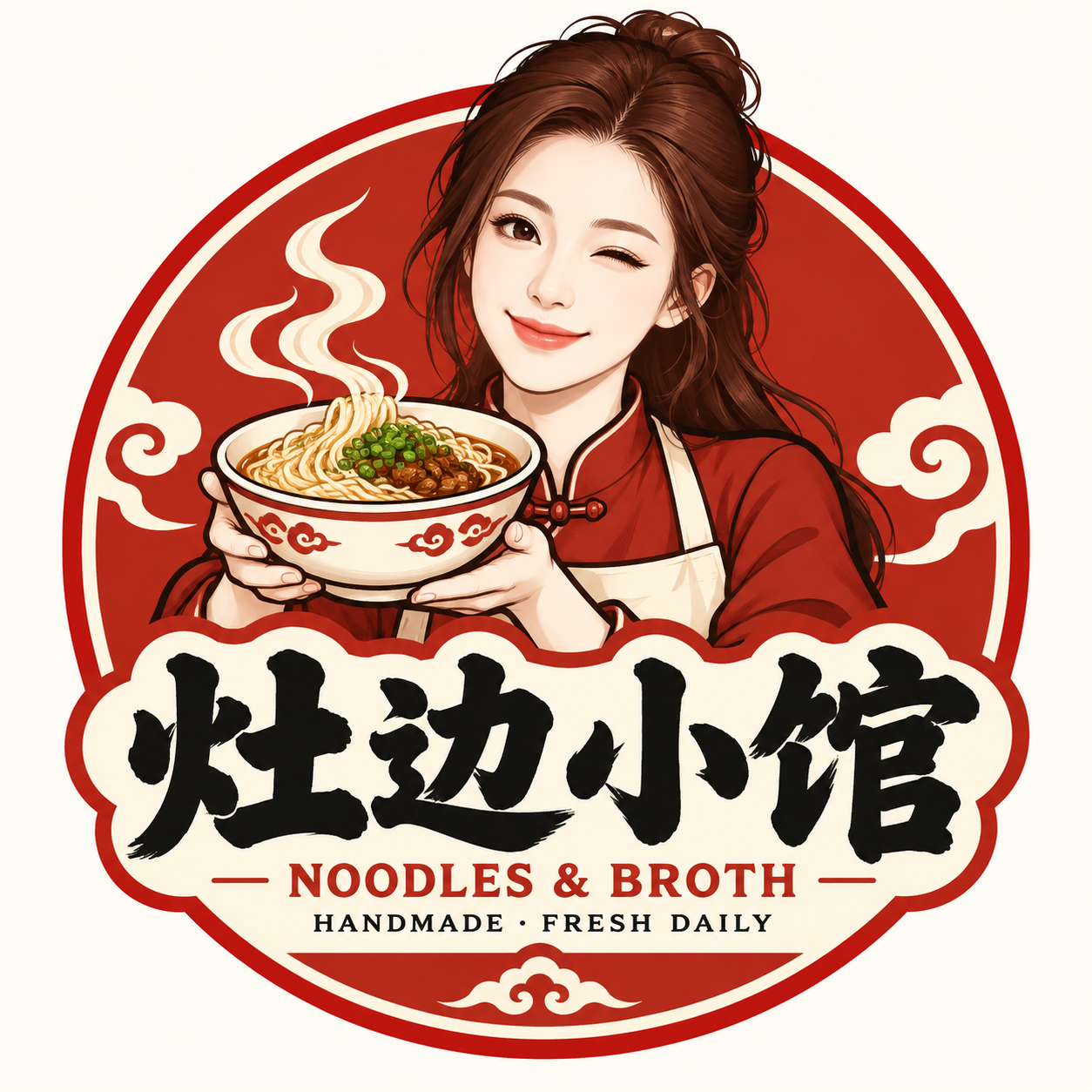 国潮美食成年角色徽章Logo