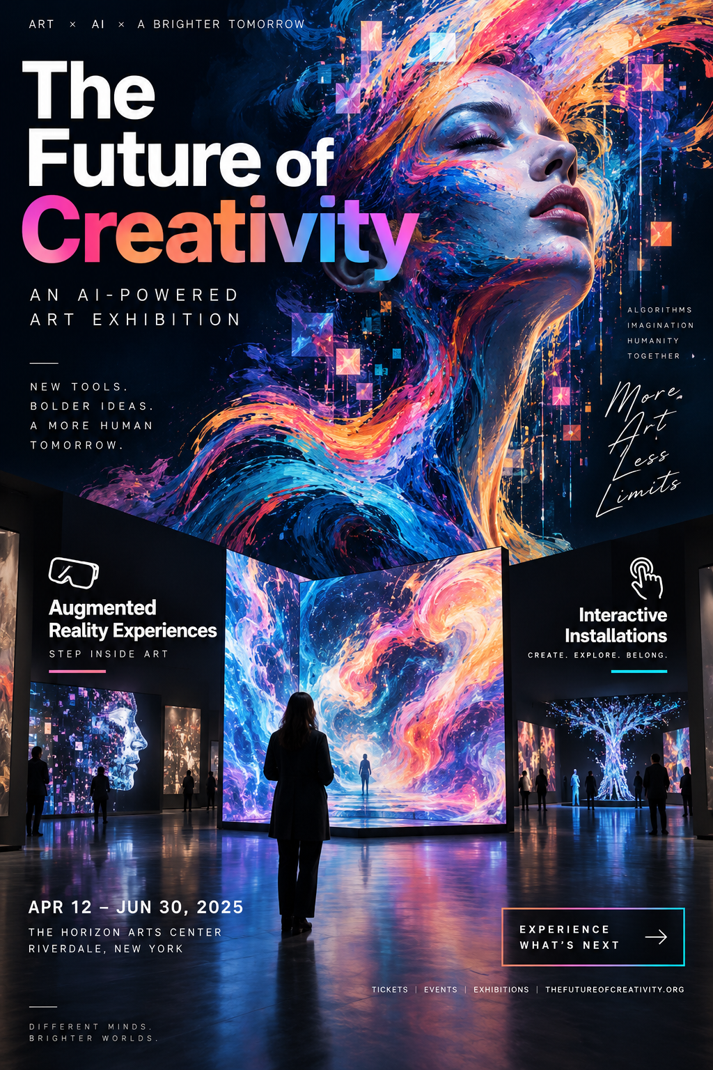 AI艺术展视觉海报设计 — AI image creation