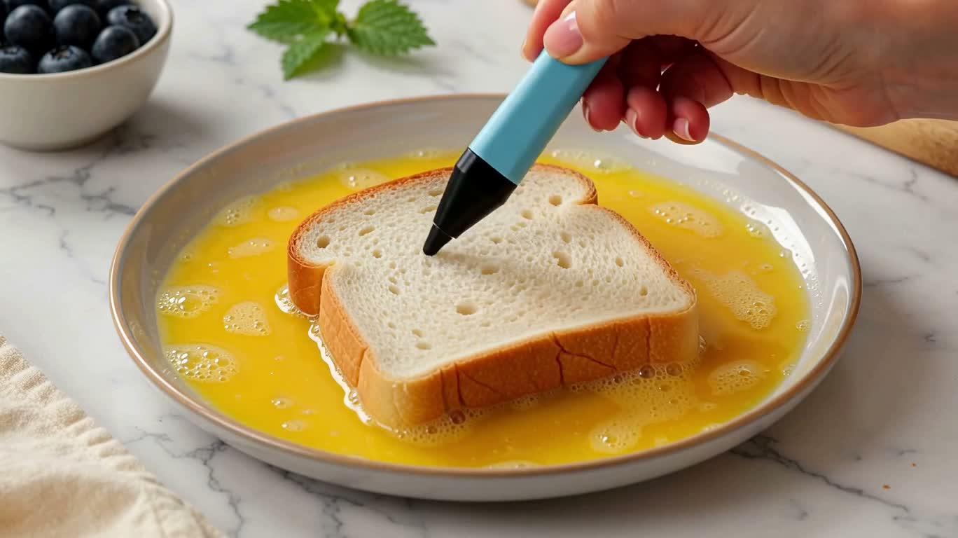 魔法法式吐司：线稿到真实美食