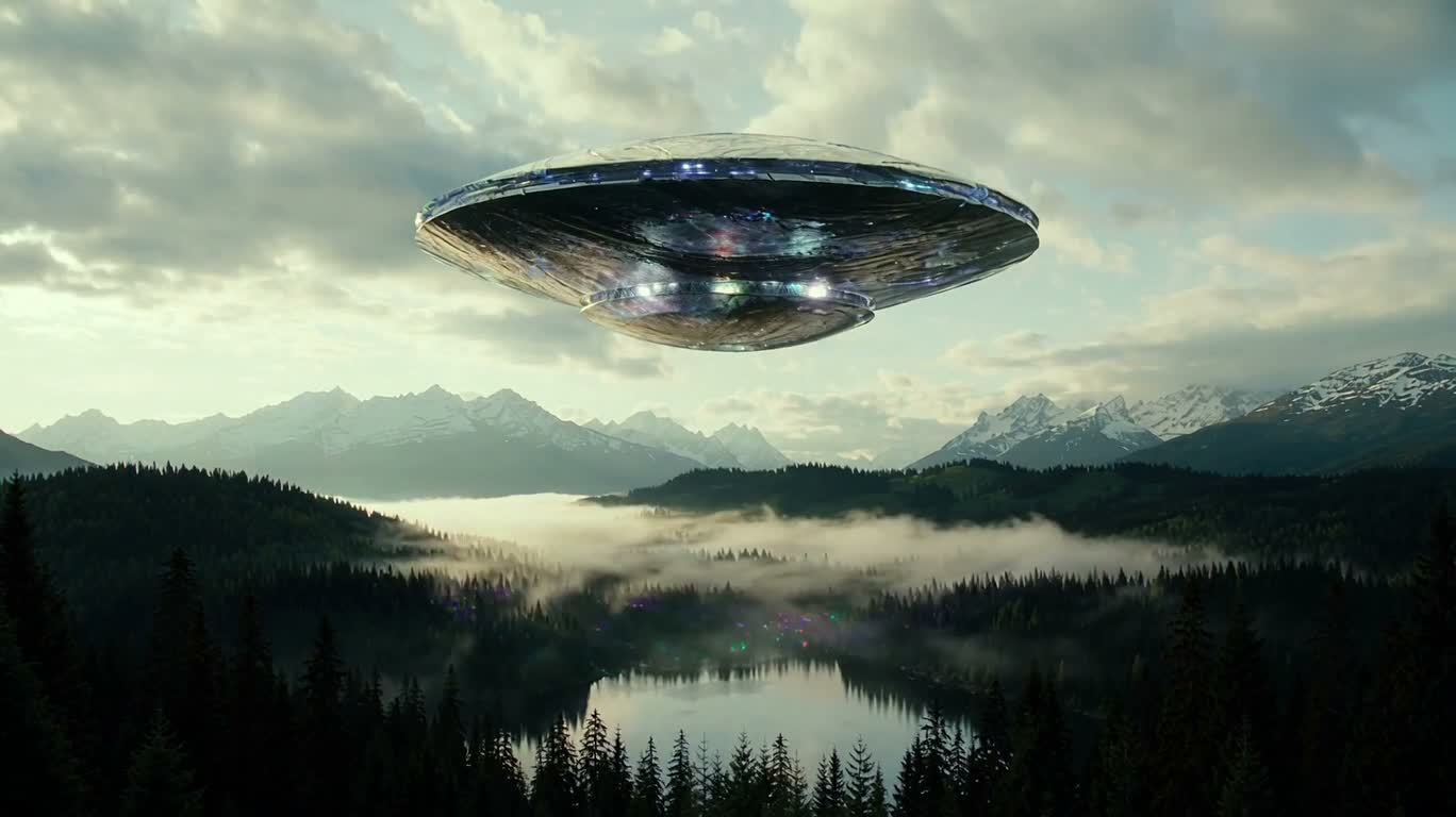 자연의 경이 위 신비로운 UFO