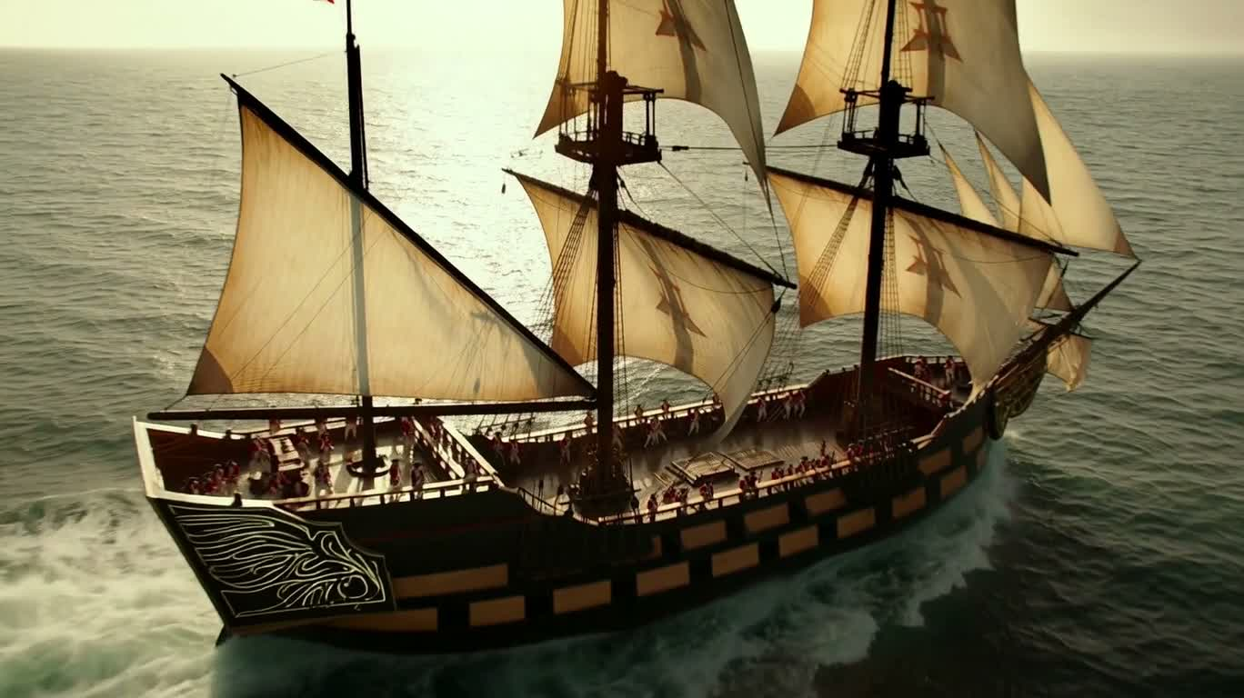 Dragon attaquant un navire de guerre royal