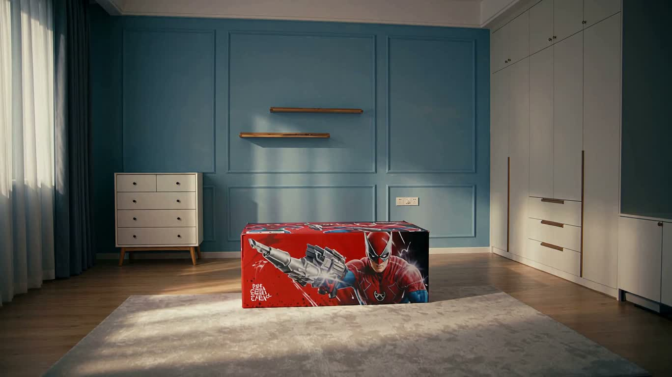 Transformation d'une chambre sur le thème des super-héros