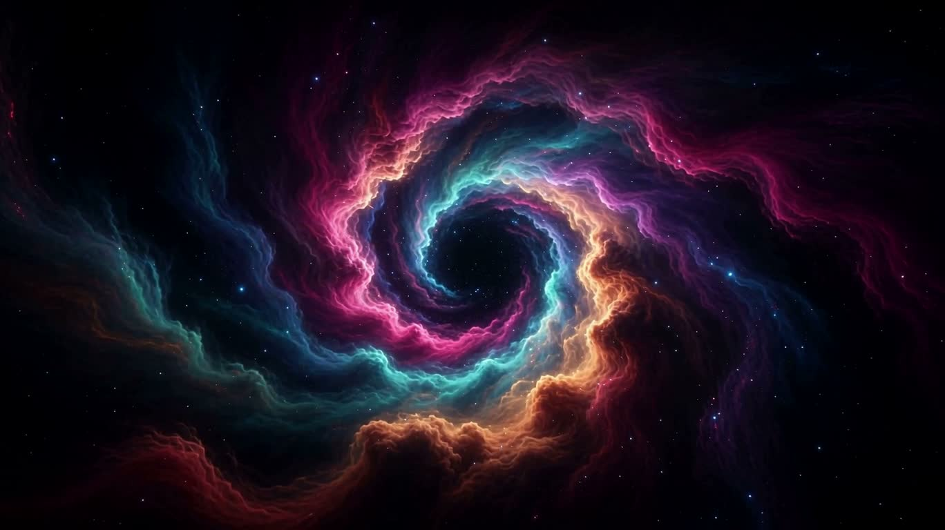 Explosion de nébuleuse colorée