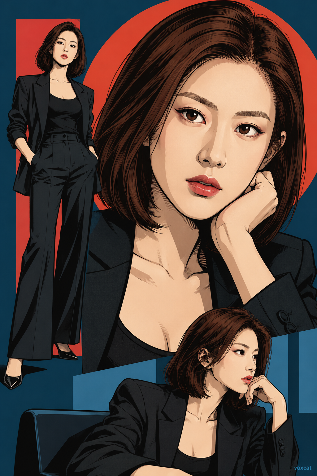 현대 대안 만화 다중 스케일 캐릭터 영화 포스터