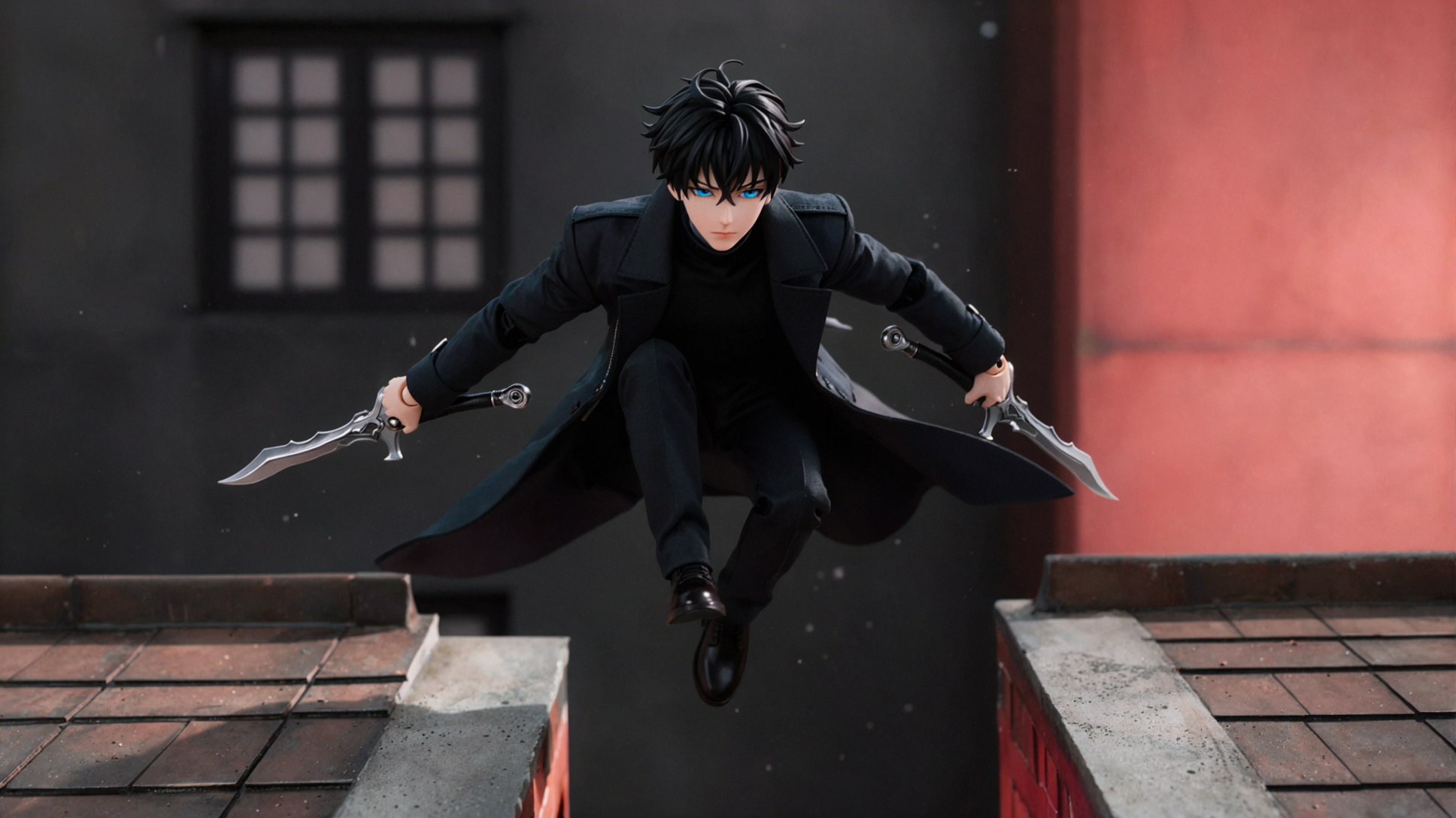 Sung Jin-Woo · Over the Rooftops · Prism Refraction — AI image creation