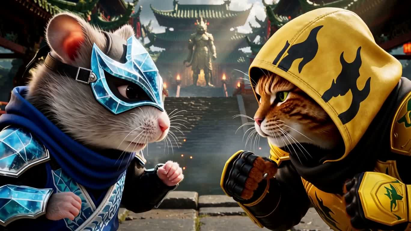 冰霜仓鼠对战蝎纹猫