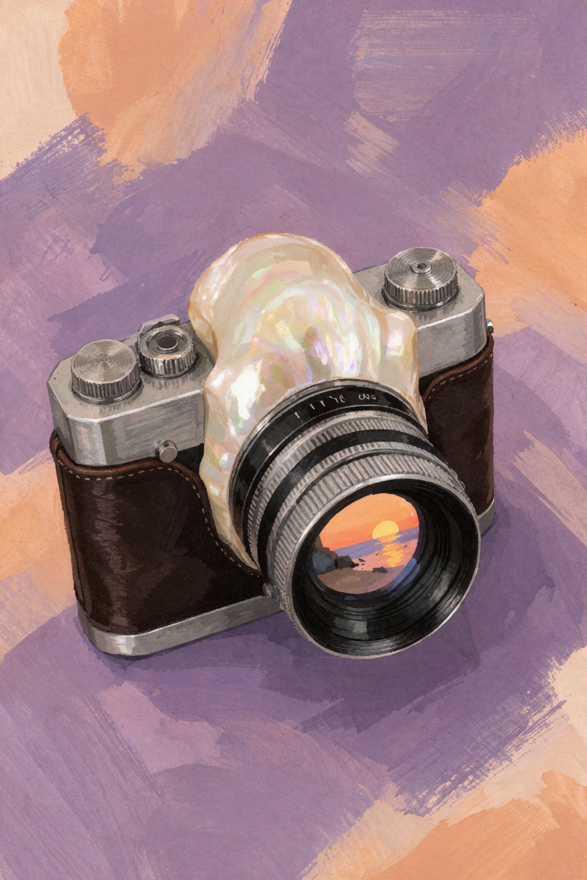 Seashell Camera · Picture Book Impasto — AI image creation