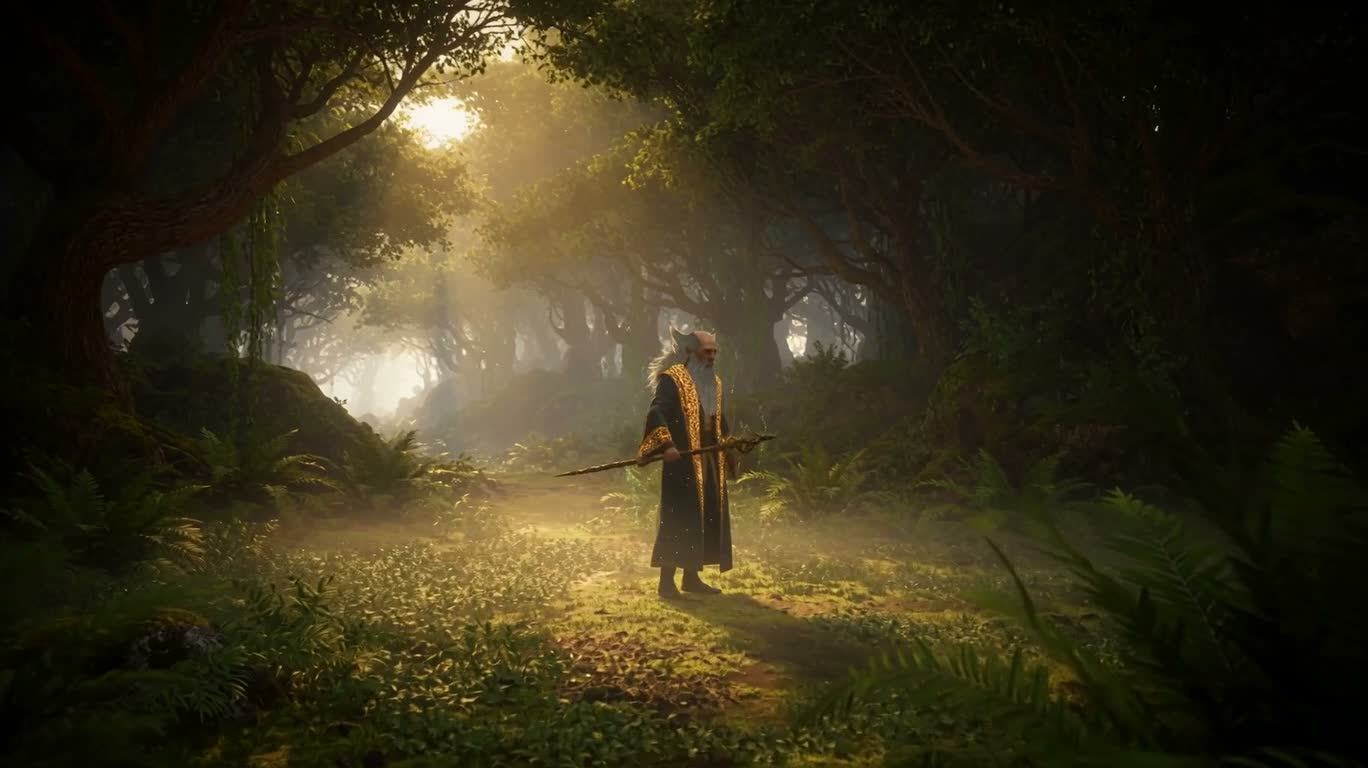 Rune Mage in the Secret Forest