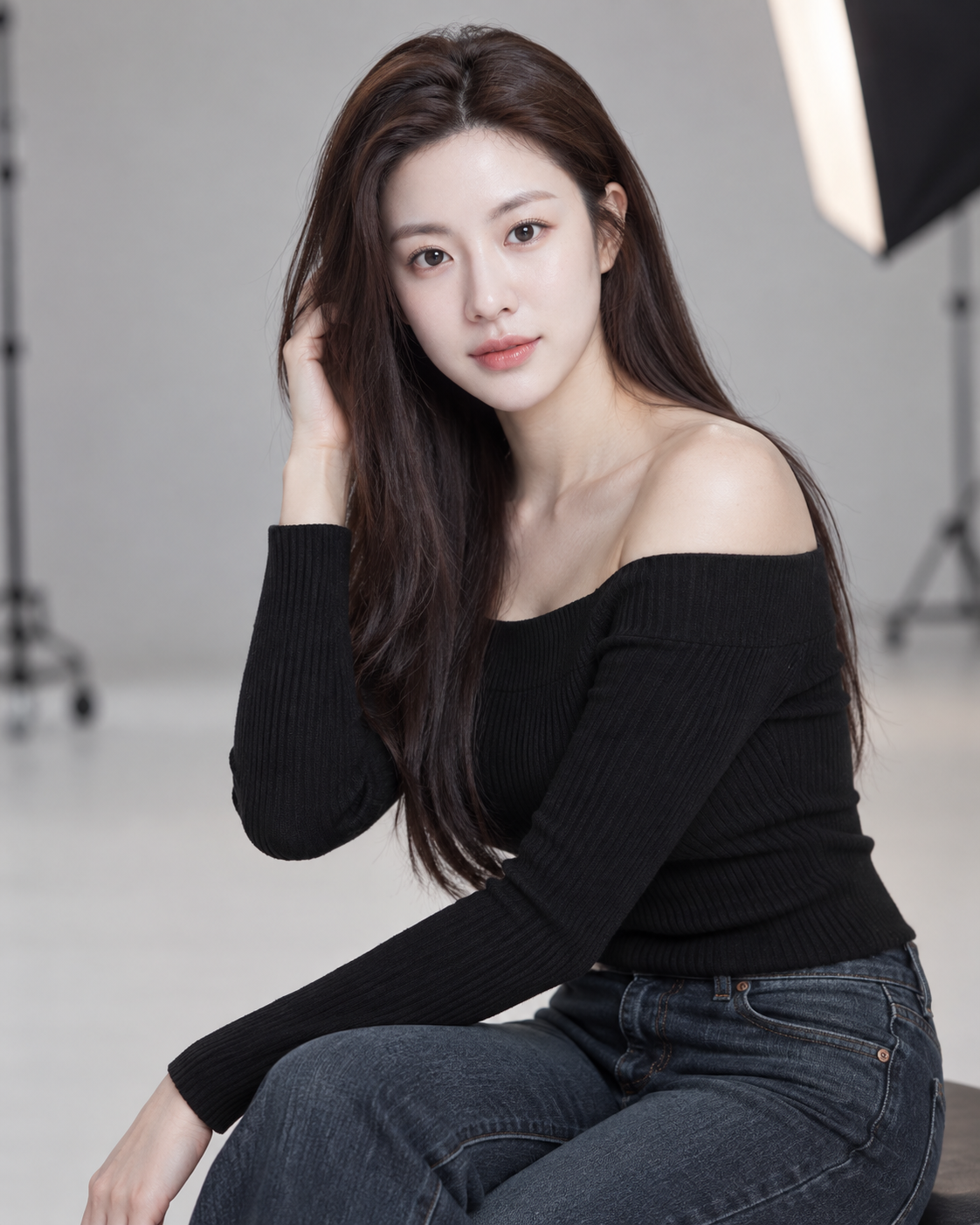 极简韩系成年女性影棚时尚写真