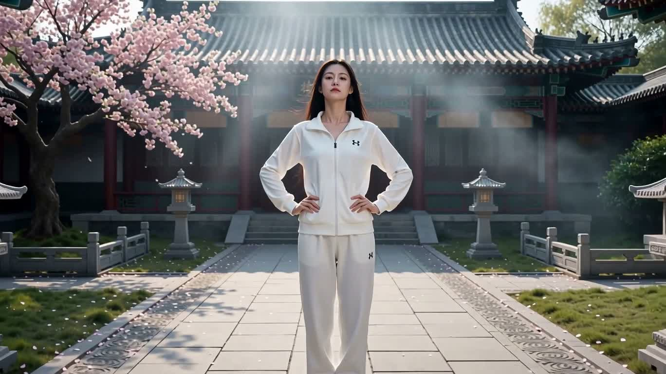 Blazing Courtyard Transformation Battle — AI video creation