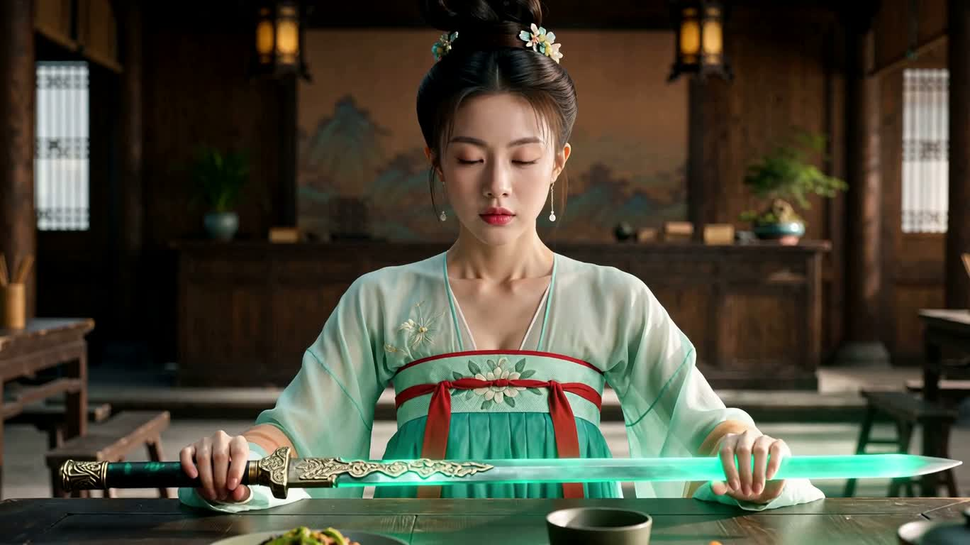 Teahouse Sword Dance of the Blue-Robed Warrior