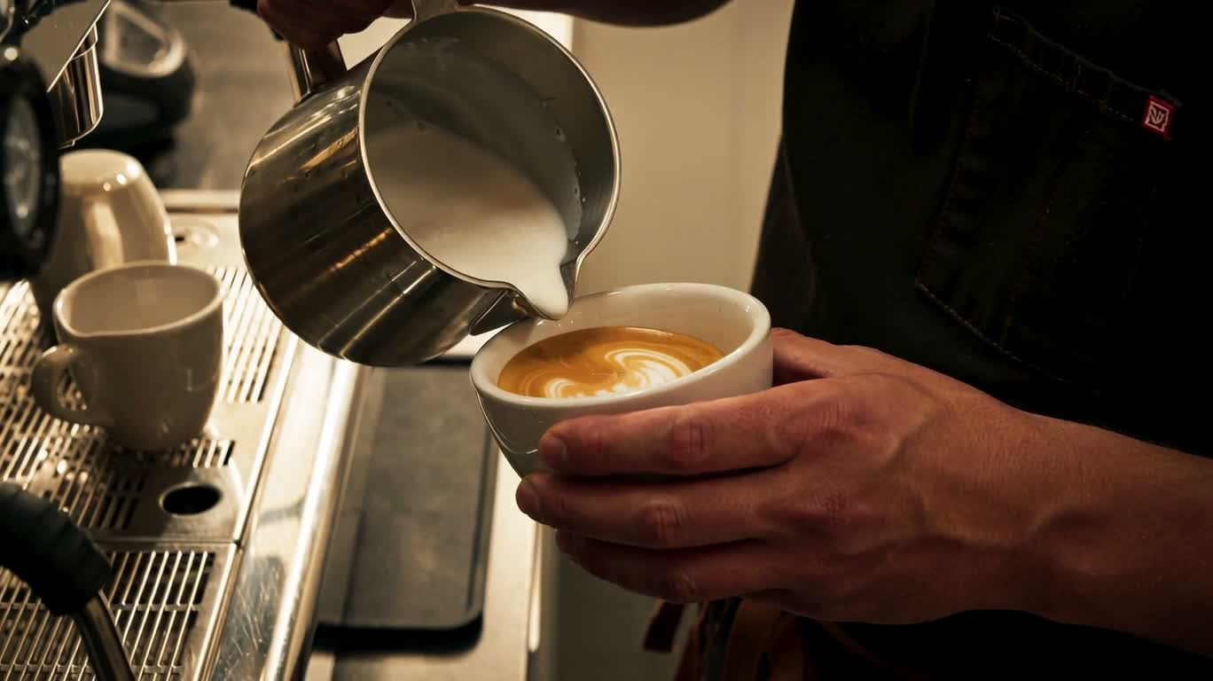 Warm Light Latte Art