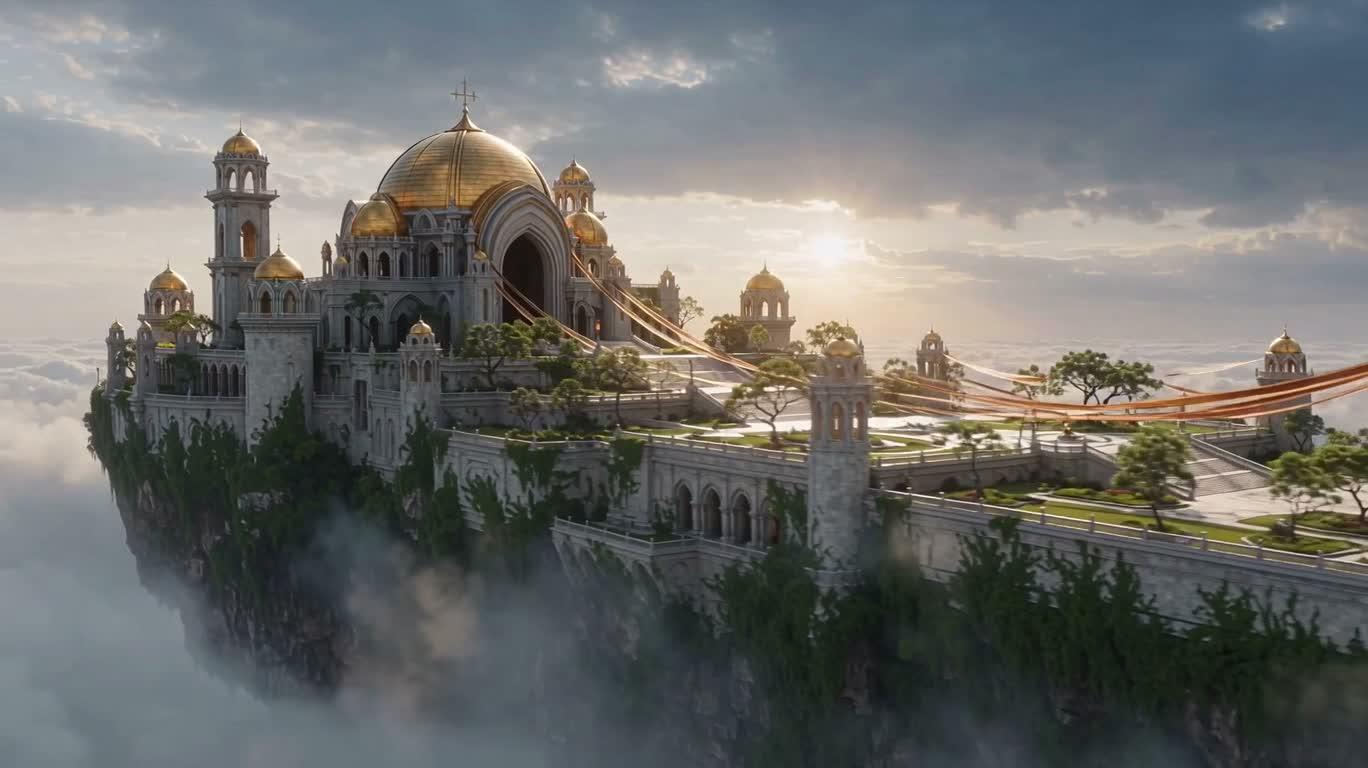 Cung điện lơ lửng trên biển mây
