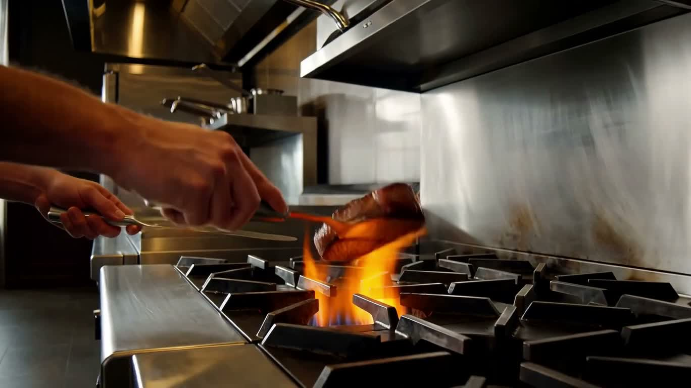 Publicité pour steak grillé de luxe