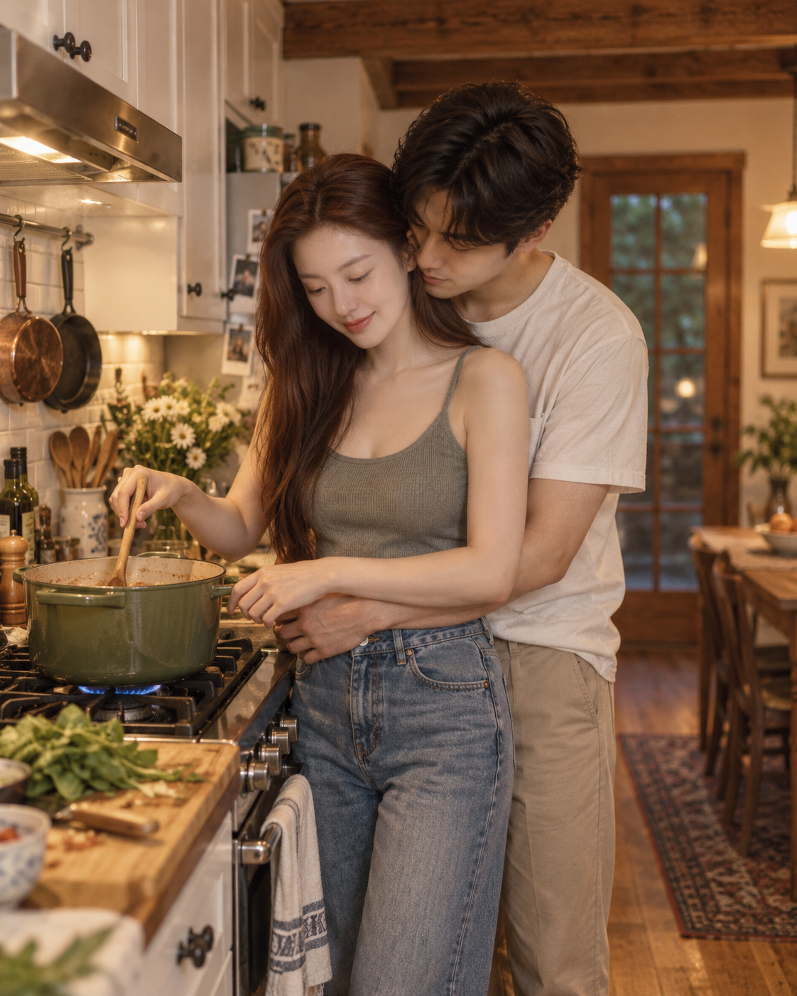 A Gentle Embrace Amid Daily Necessities — AI image creation