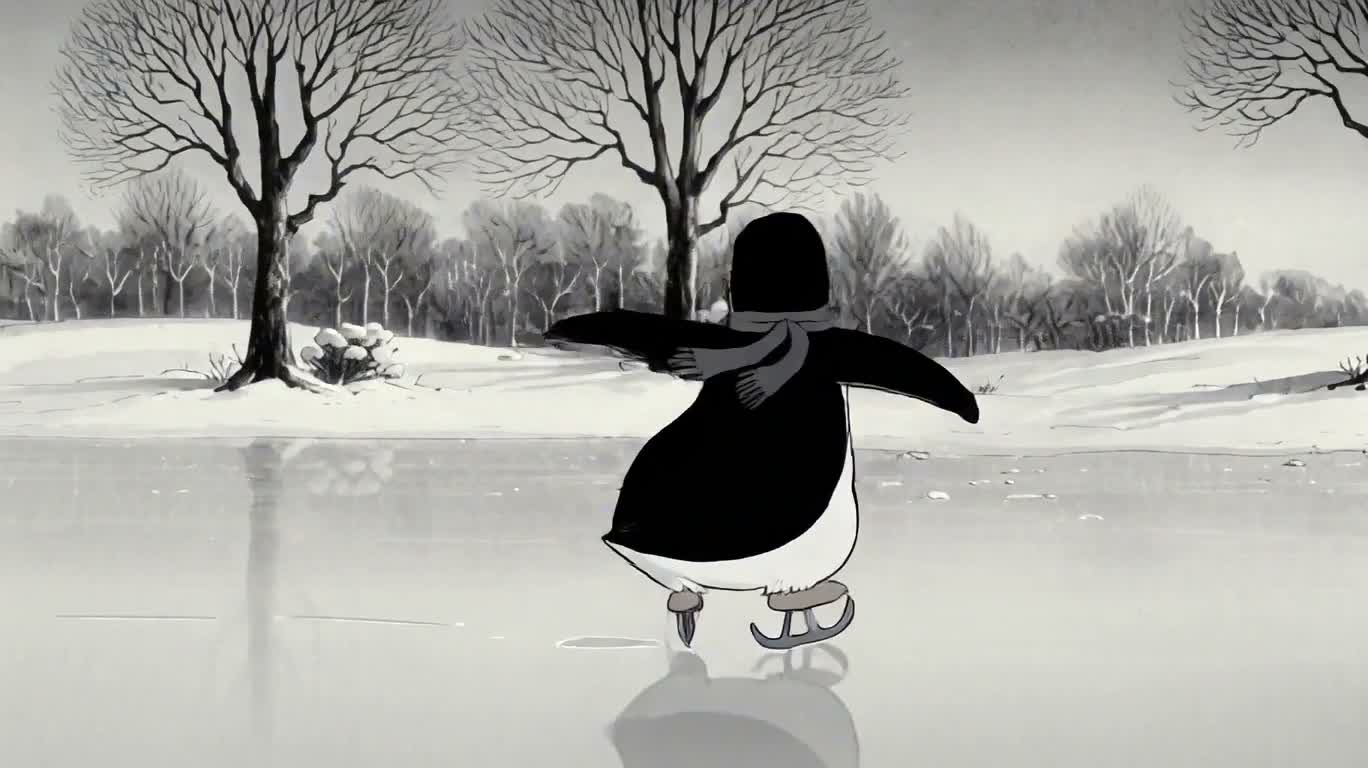 Penguin's Rubber Hose Dance on the Frozen Lake
