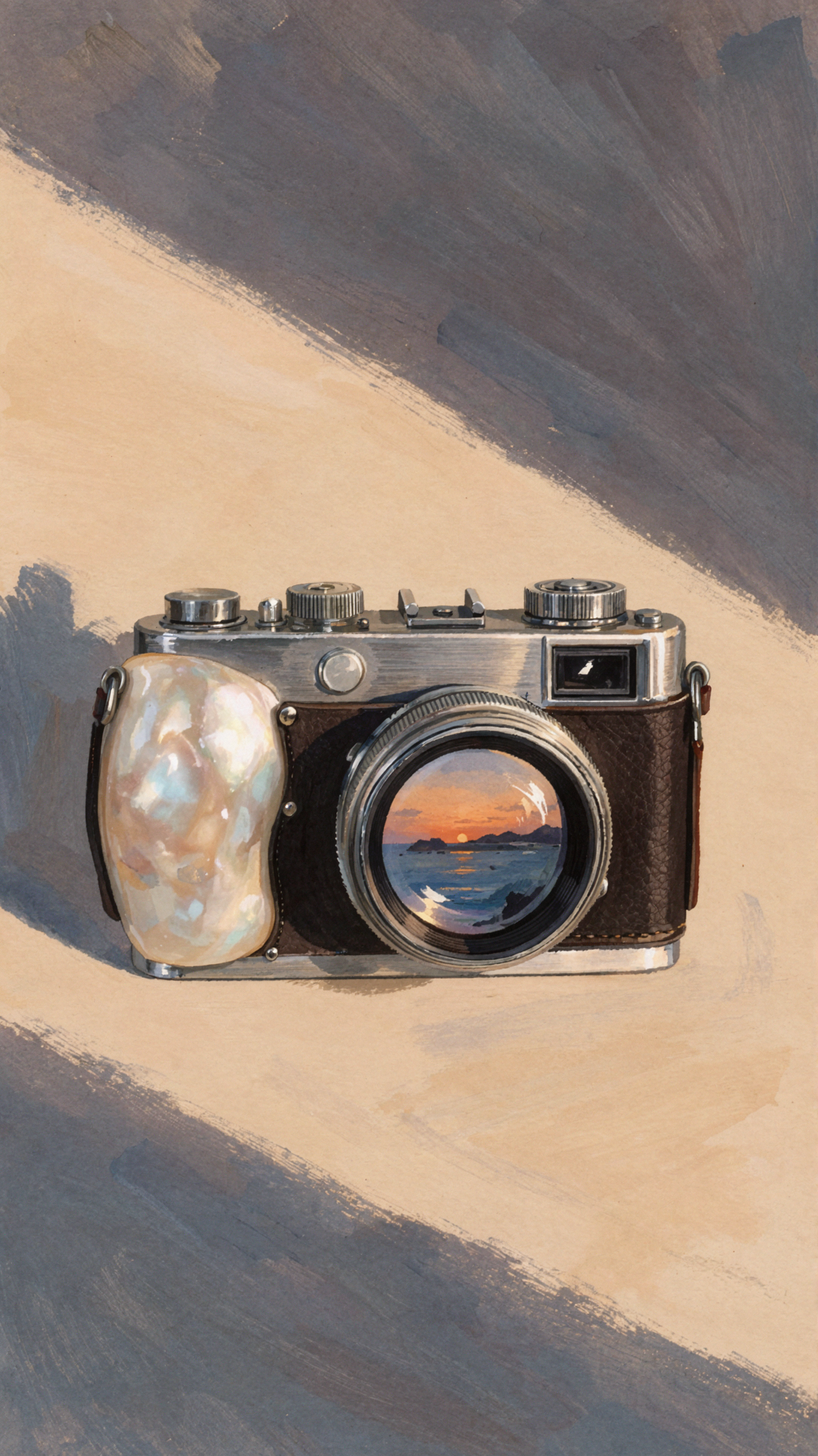 Máy ảnh vỏ sò · sơn dày truyện tranh — AI image creation