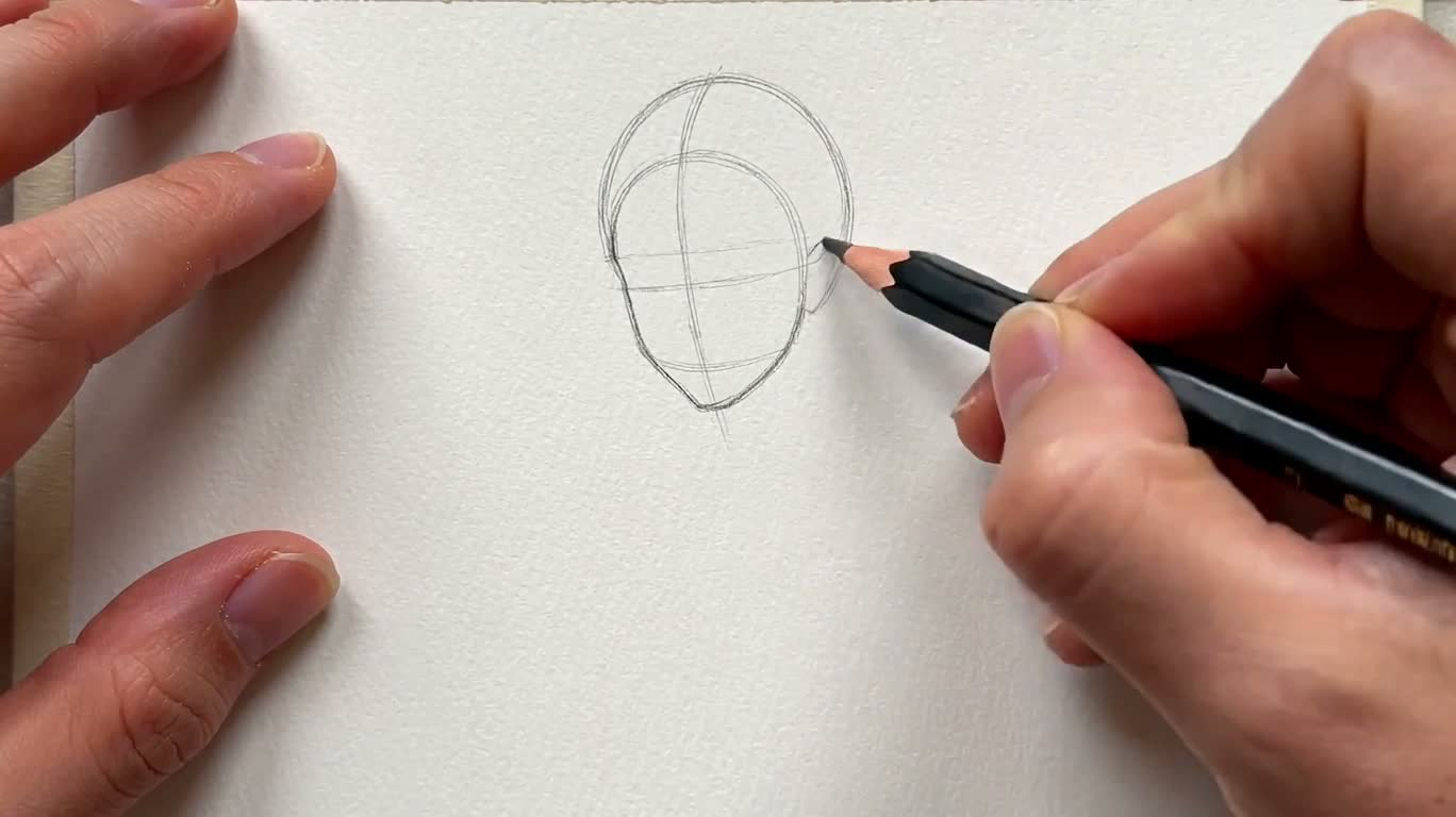 Portrait d'une coiffeuse sur papier blanc
