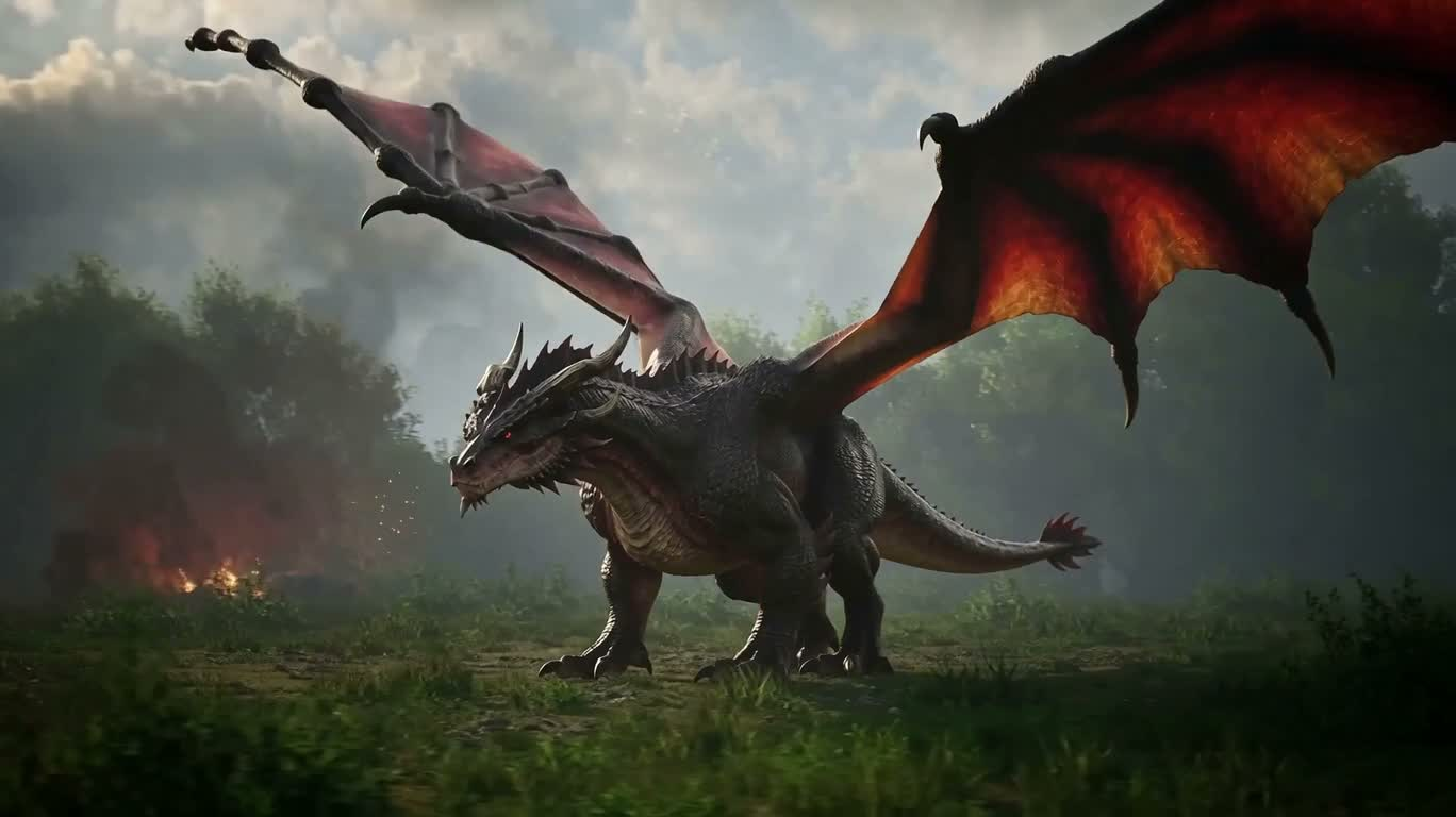 Rồng nhân hình phong cách Unreal Engine — AI video creation