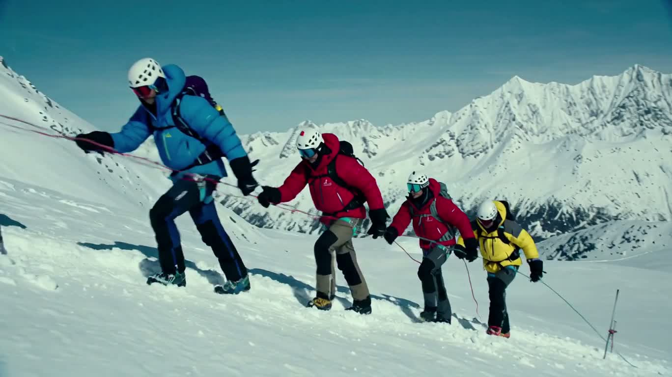 Évasion dans l'avalanche glaciaire