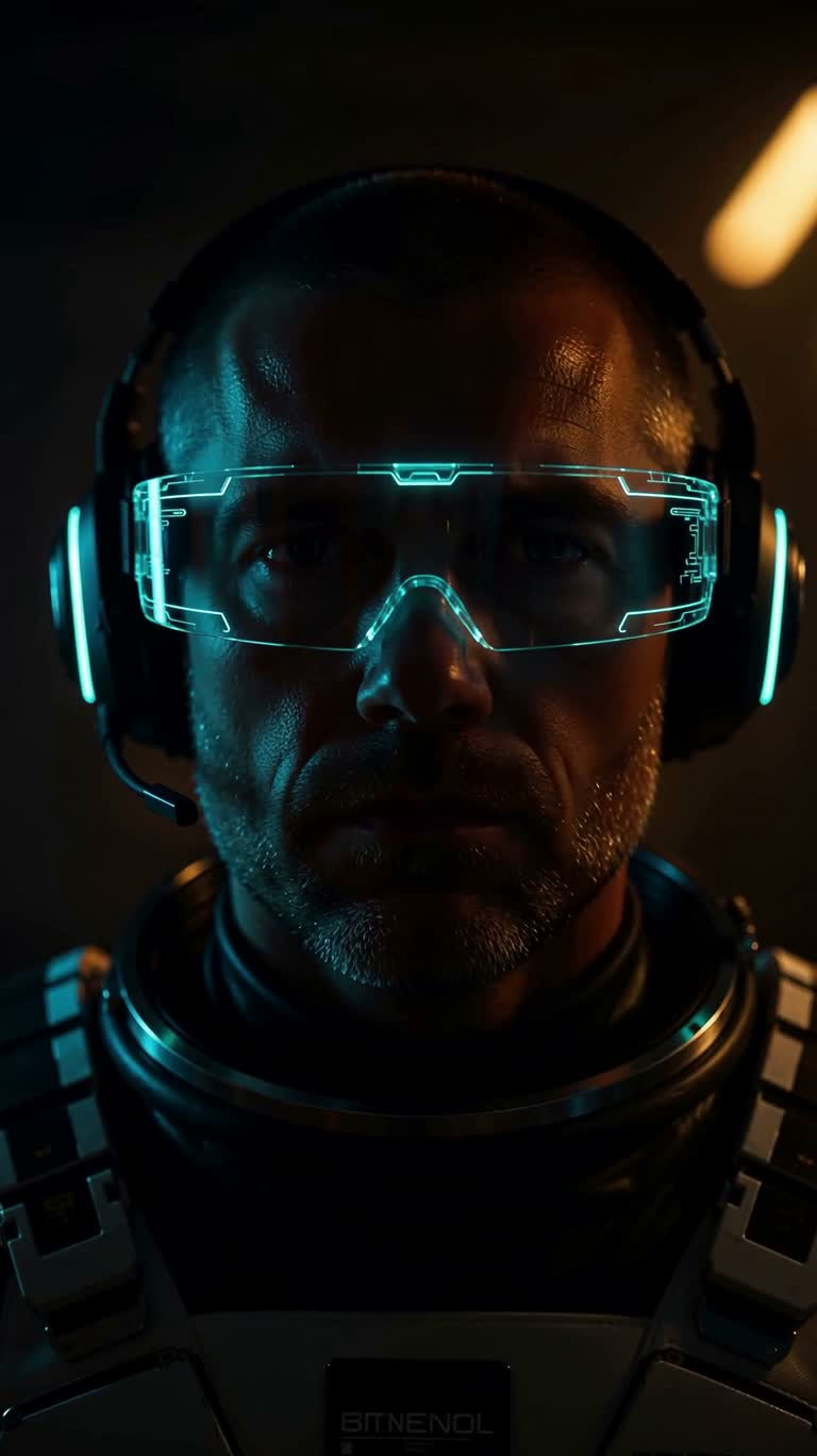 Neon Future Programmer Portrait