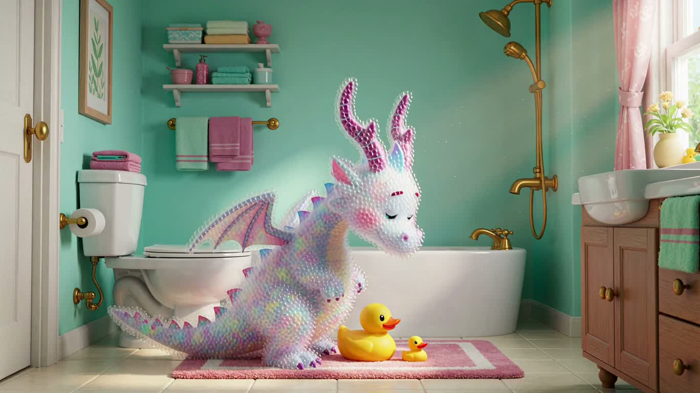Bubble Dragon and Rainbow Bubbles