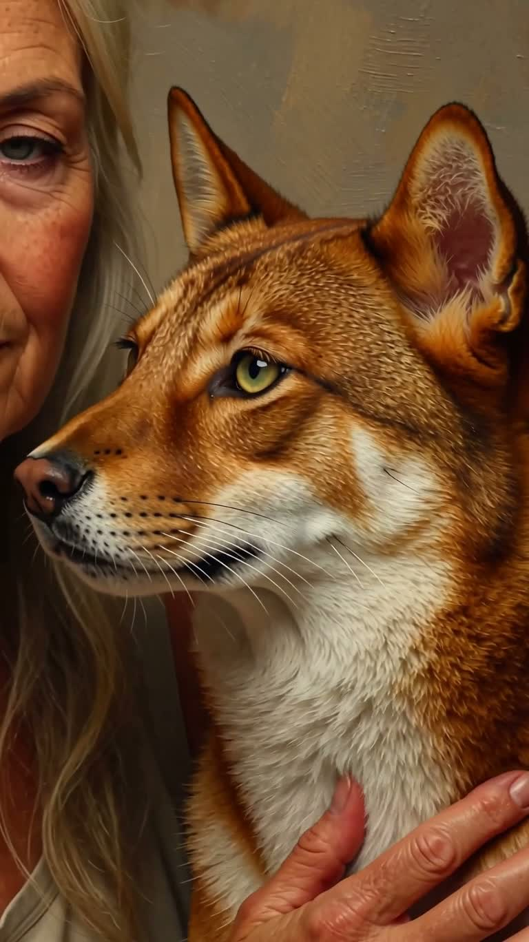 Soft Pastel Portrait with a Spirit Beast — AI video creation