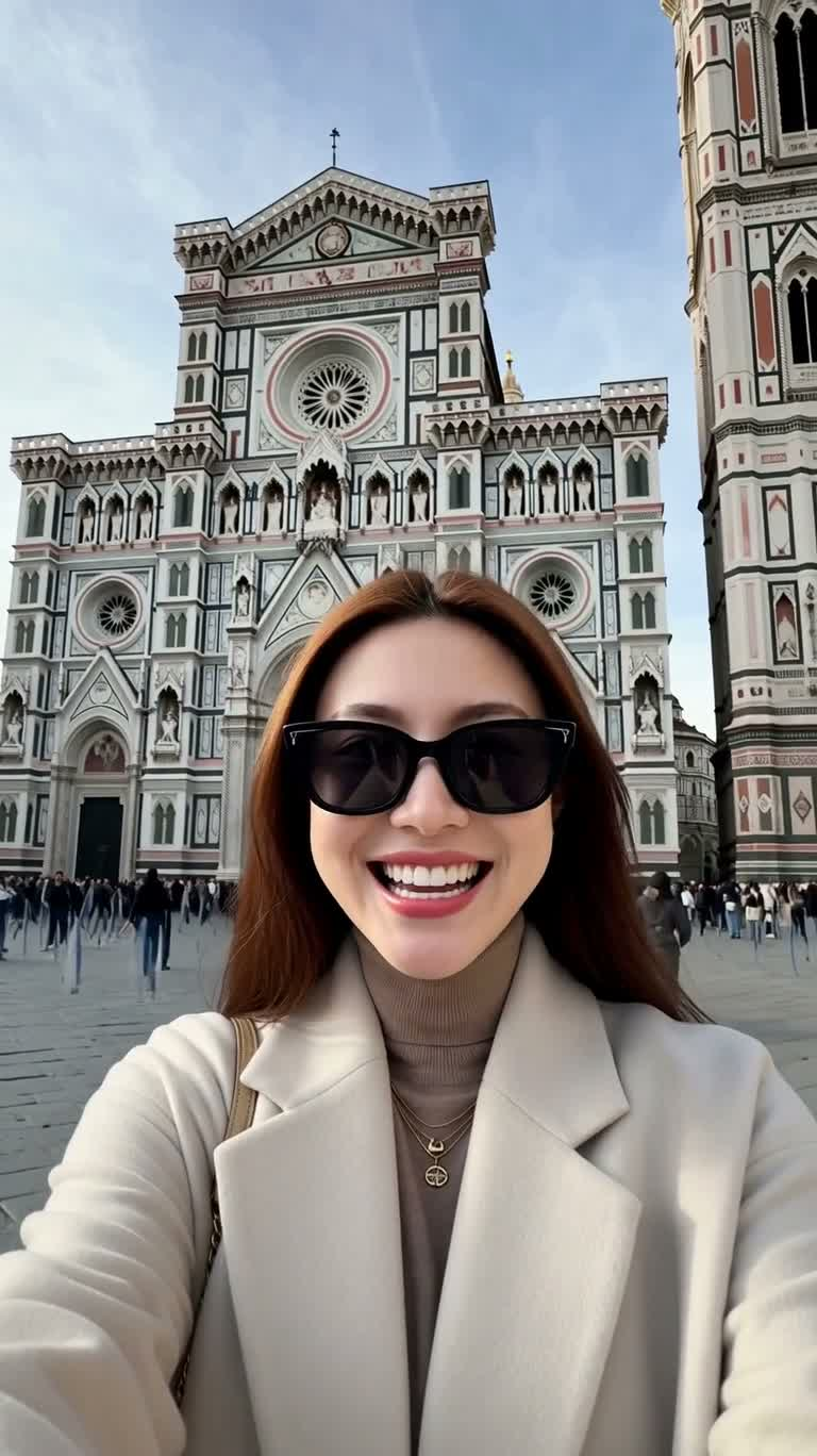 Vlog de voyage élégant de 15 secondes à Florence