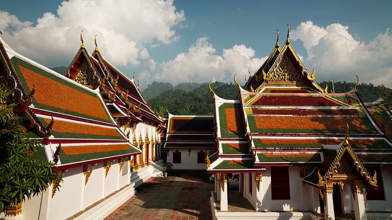 夏日泰寺山景晨光