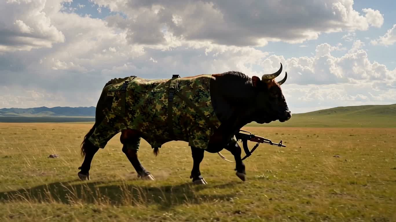 Steppe War Bull — AI video creation