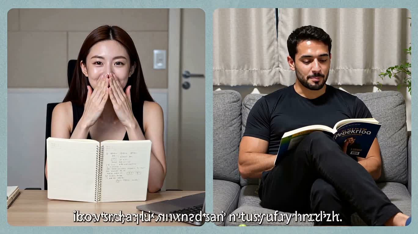 Cười vỡ lớp khi luyện ngôn ngữ hai cửa sổ — AI video creation