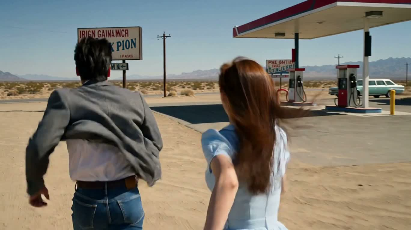 Giant Worm Pursuit on a Desert Highway