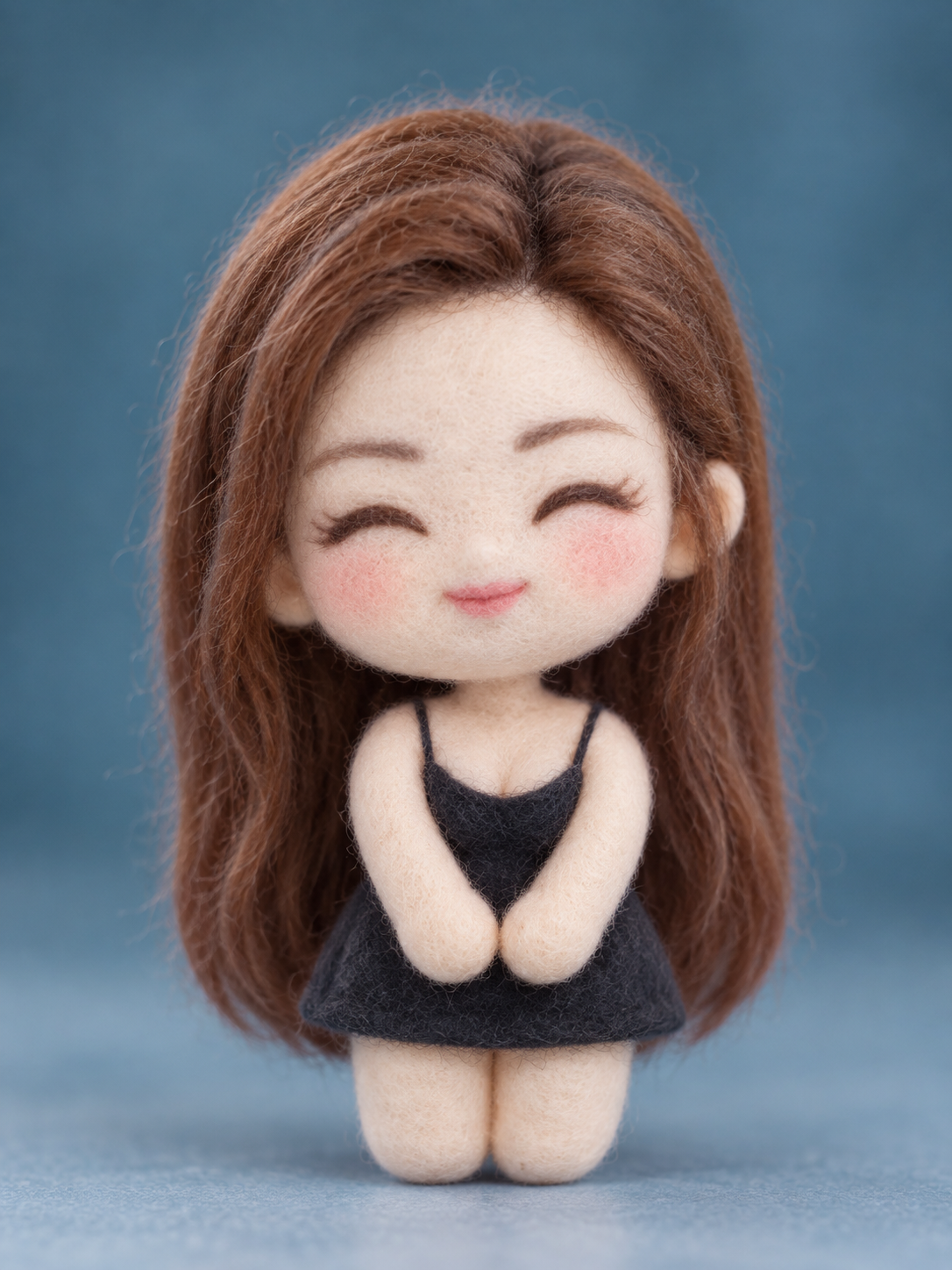 Chụp macro trong studio các mô hình chibi bằng len nỉ kim