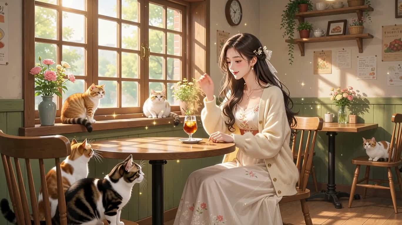 猫咖啡馆的魔法午后