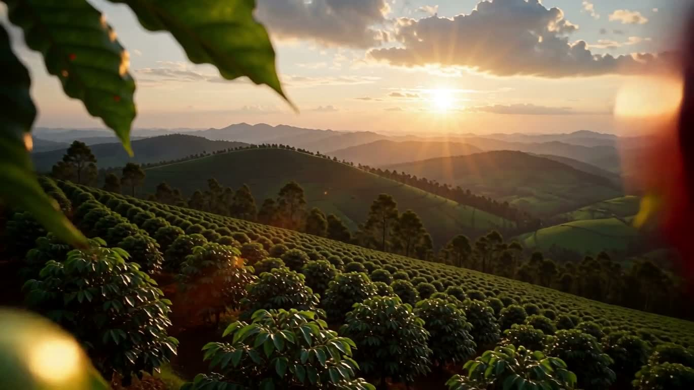 Le voyage matinal des grains de café