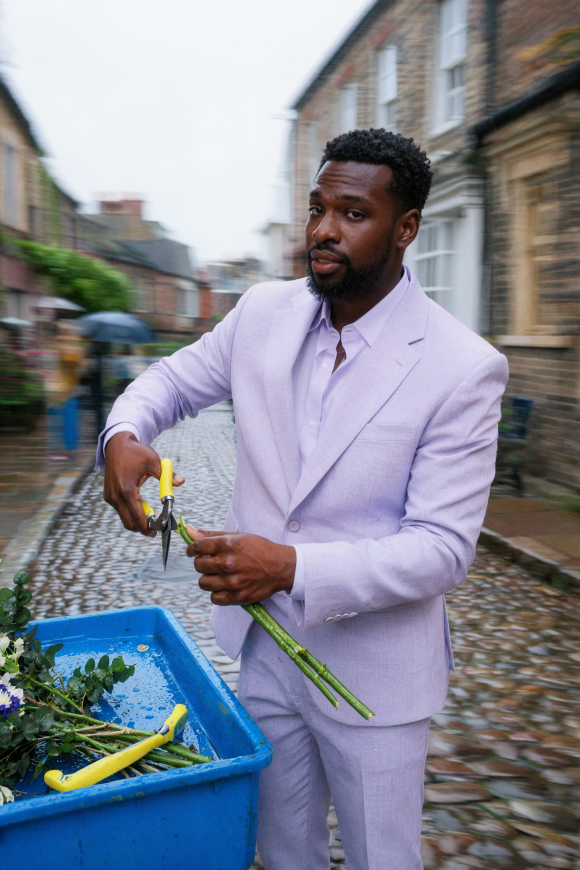 Adult African Male Florist · Dewdrop Pruning · Slow-Shutter Tracking