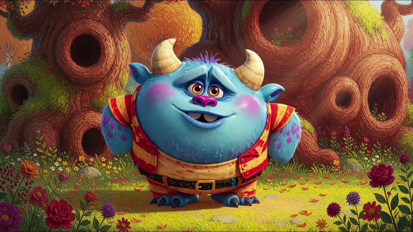 Joyful Monsters in Bright Oil Paintings