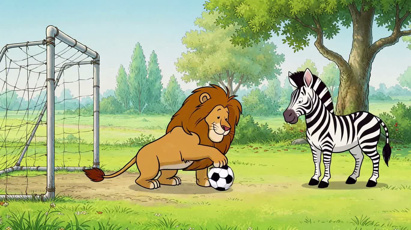 Match de football des animaux de la prairie