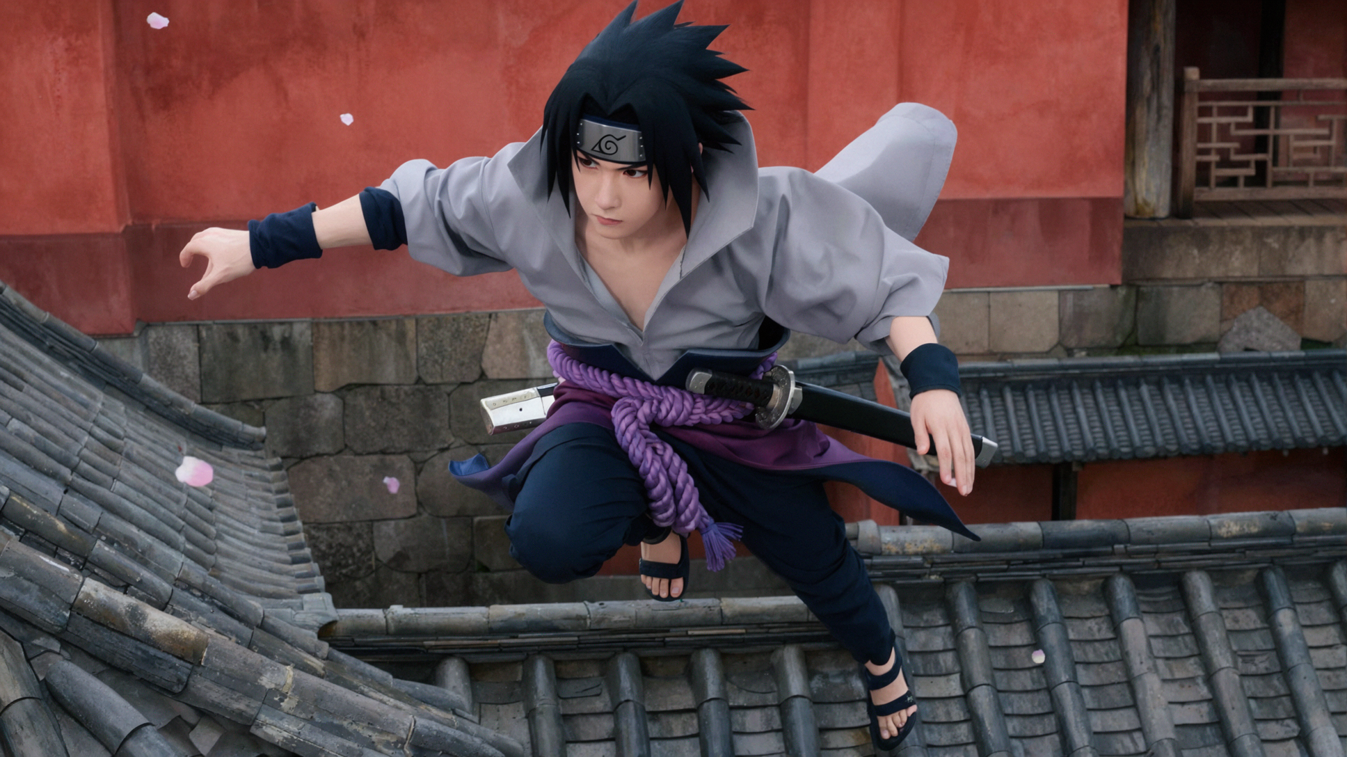 Sasuke Uchiha · Over the Rooftops · Motion Frozen