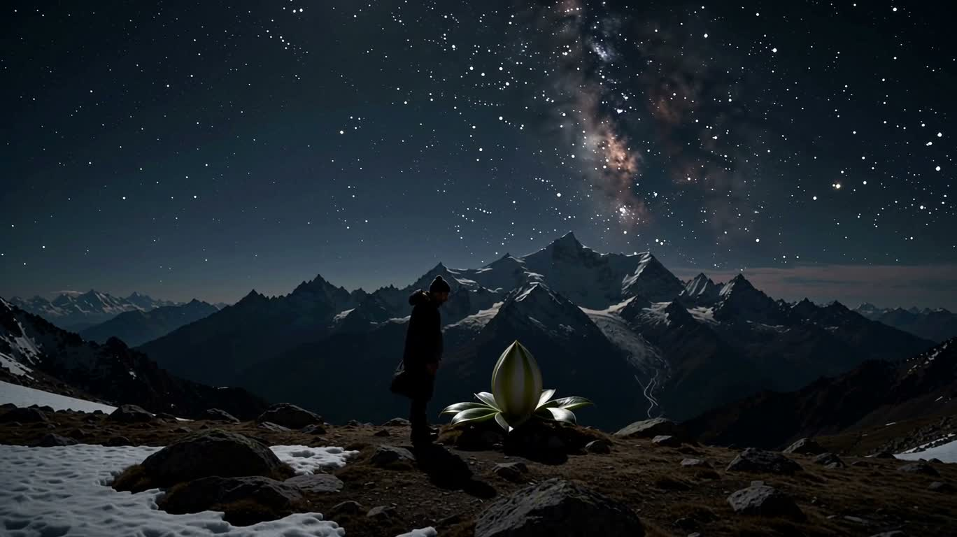 喜马拉雅夜绽梵天莲