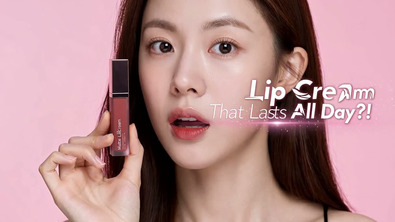 Publicité pour crème à lèvres mat luxueuse