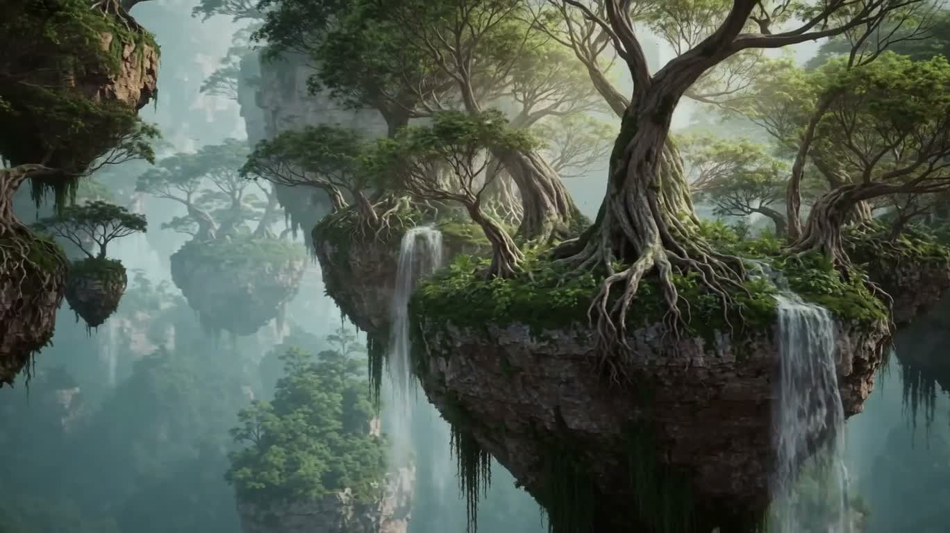 Rừng trên không trên đảo đá bay