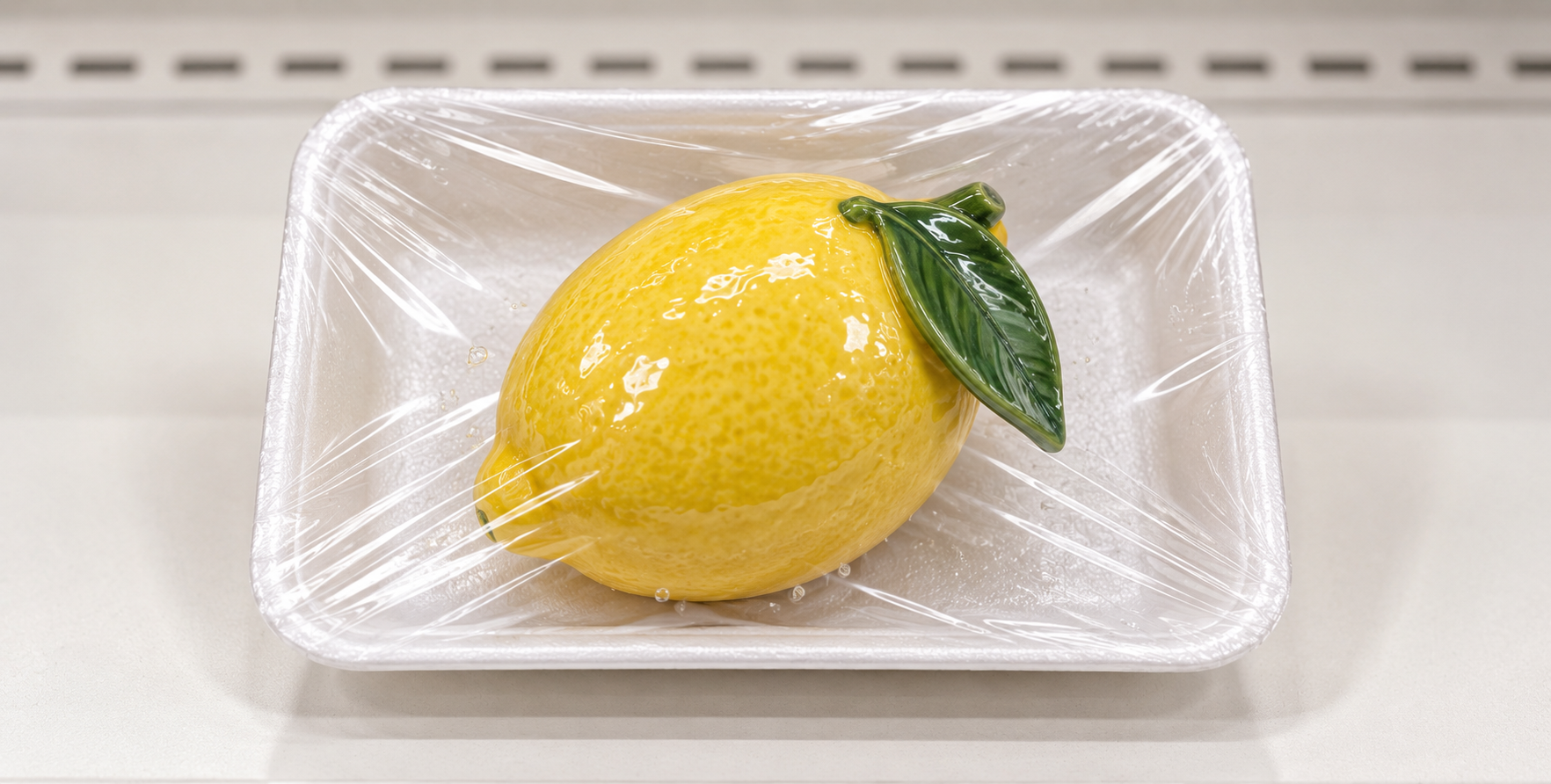 超市保鲜膜包装的超现实产品照模板