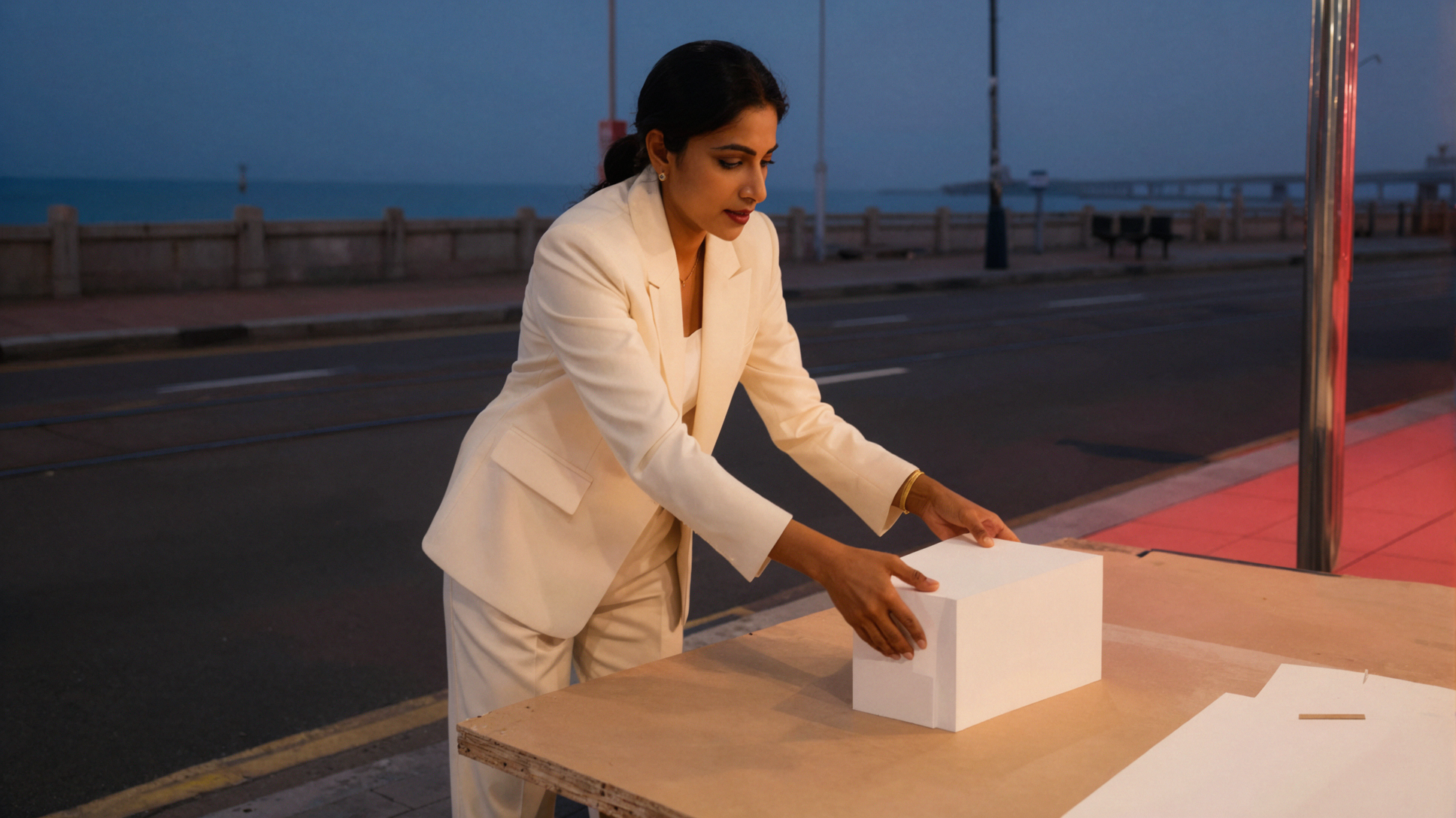 Architecte sud-asiatique · Étude de maquette · Prise sur le vif