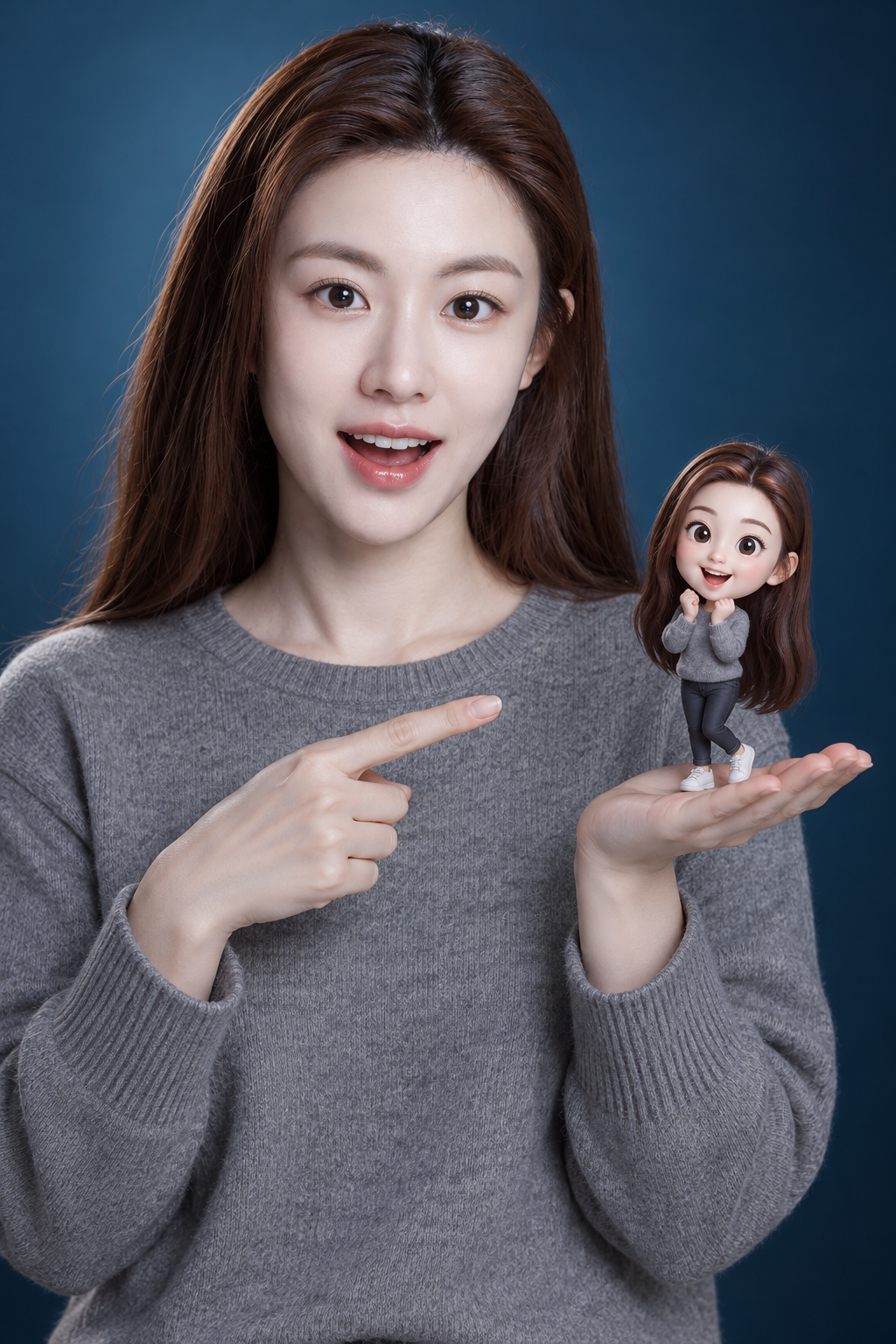 Chân dung thu nhỏ 3D trong lòng bàn tay