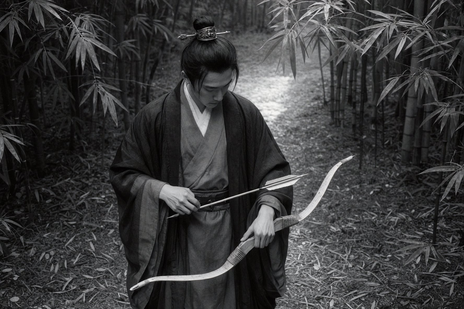 竹林弓手 · 黑白银盐