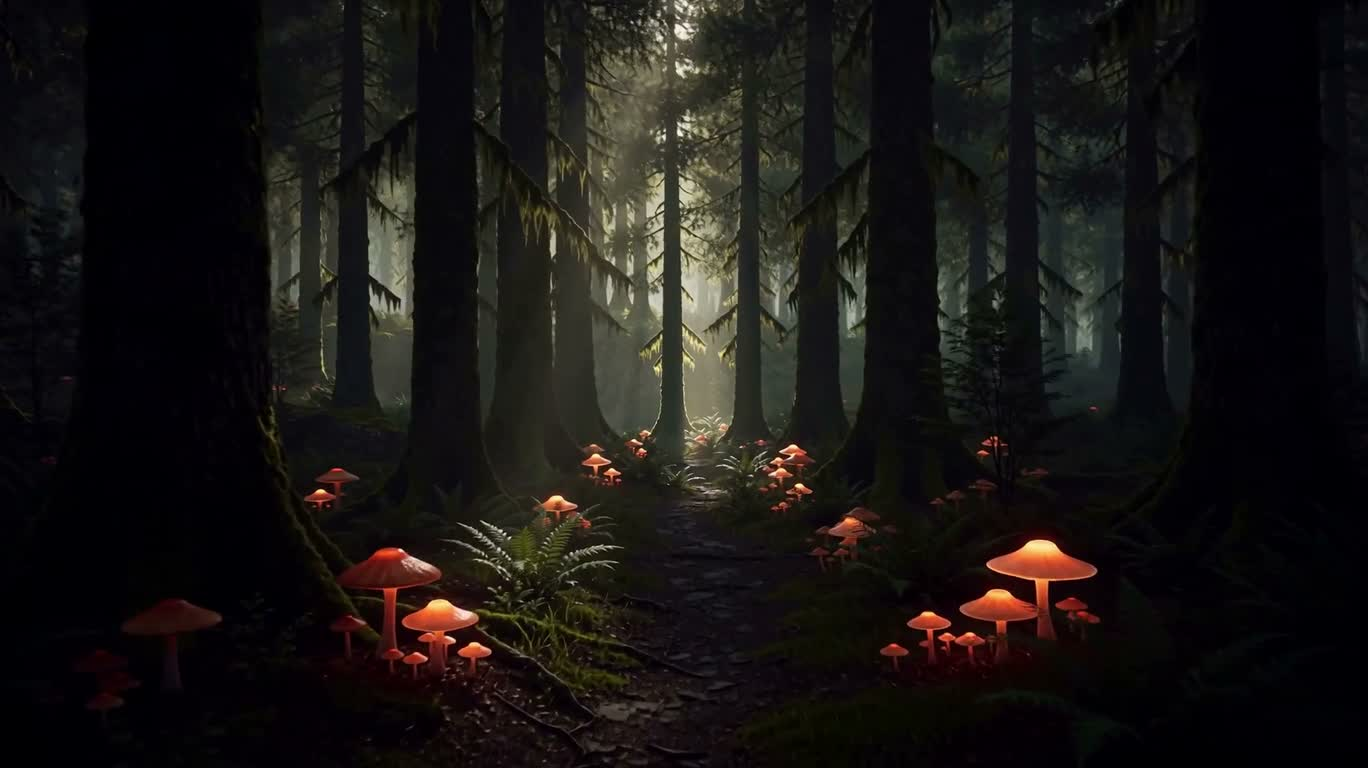 Glowing Waterfall Secret Realm