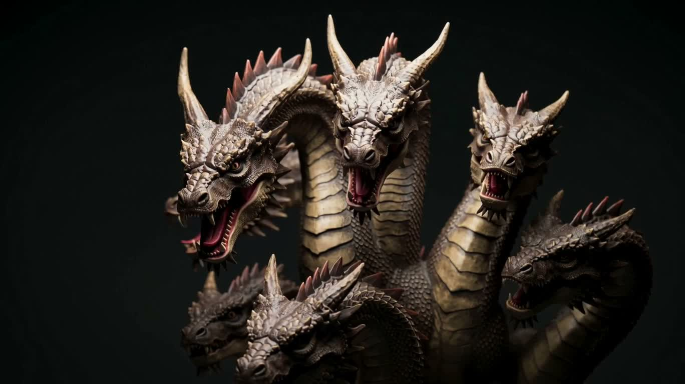 Clay Multi-Headed Hydra